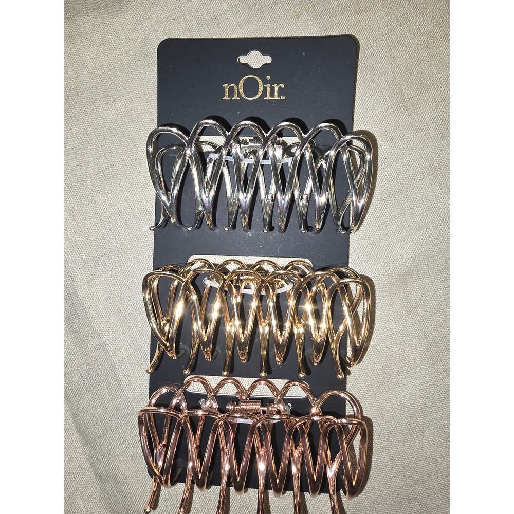 NwT Noir Hair Claw Clip Metal Large